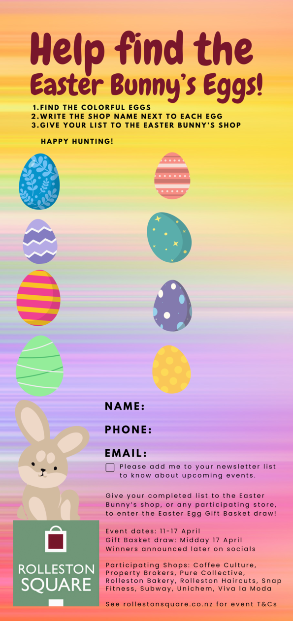 Easter Egg Hunt Entry Form