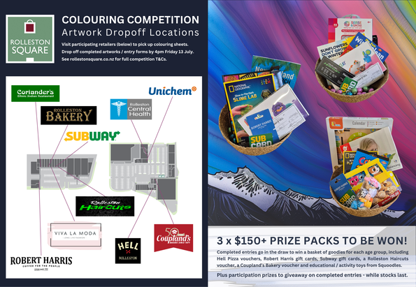 Colouring Competition Prize Packs & Participating Shops