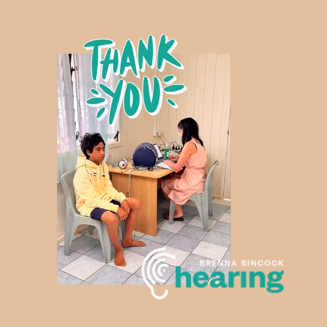 Brenna Sincock Hearing Thank You