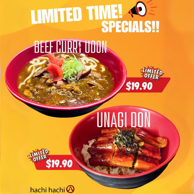 Hachi Hachi Limited time specials on their two new dishes